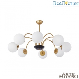 Люстра на штанге Arte Milano Napoli 312066/D940/8 BS/BK