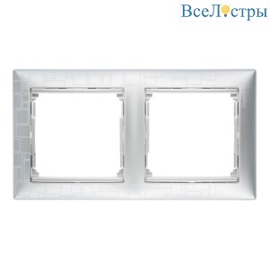 Рамка 2-постовая Legrand Valena алюминий модерн 770342