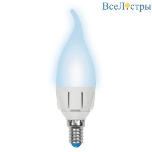 Лампа светодиодная (UL-00002415) Uniel E14 7W 4000K матовая LED-CW37 7W/NW/E14/FR PLP01WH