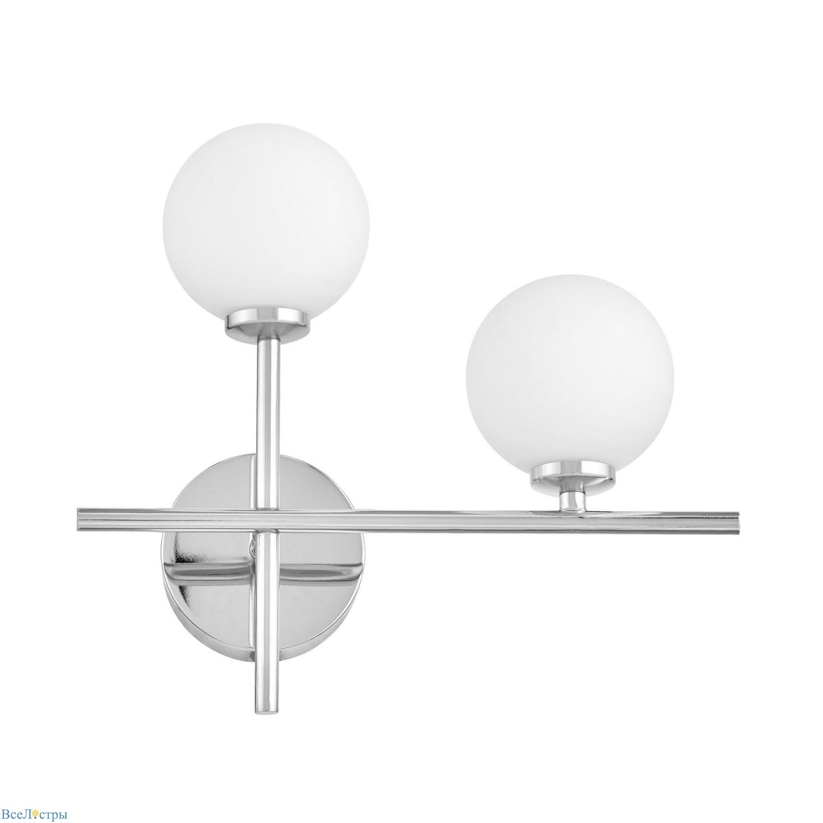 бра lumina deco marsiada ldw 6033n-2 rt chr