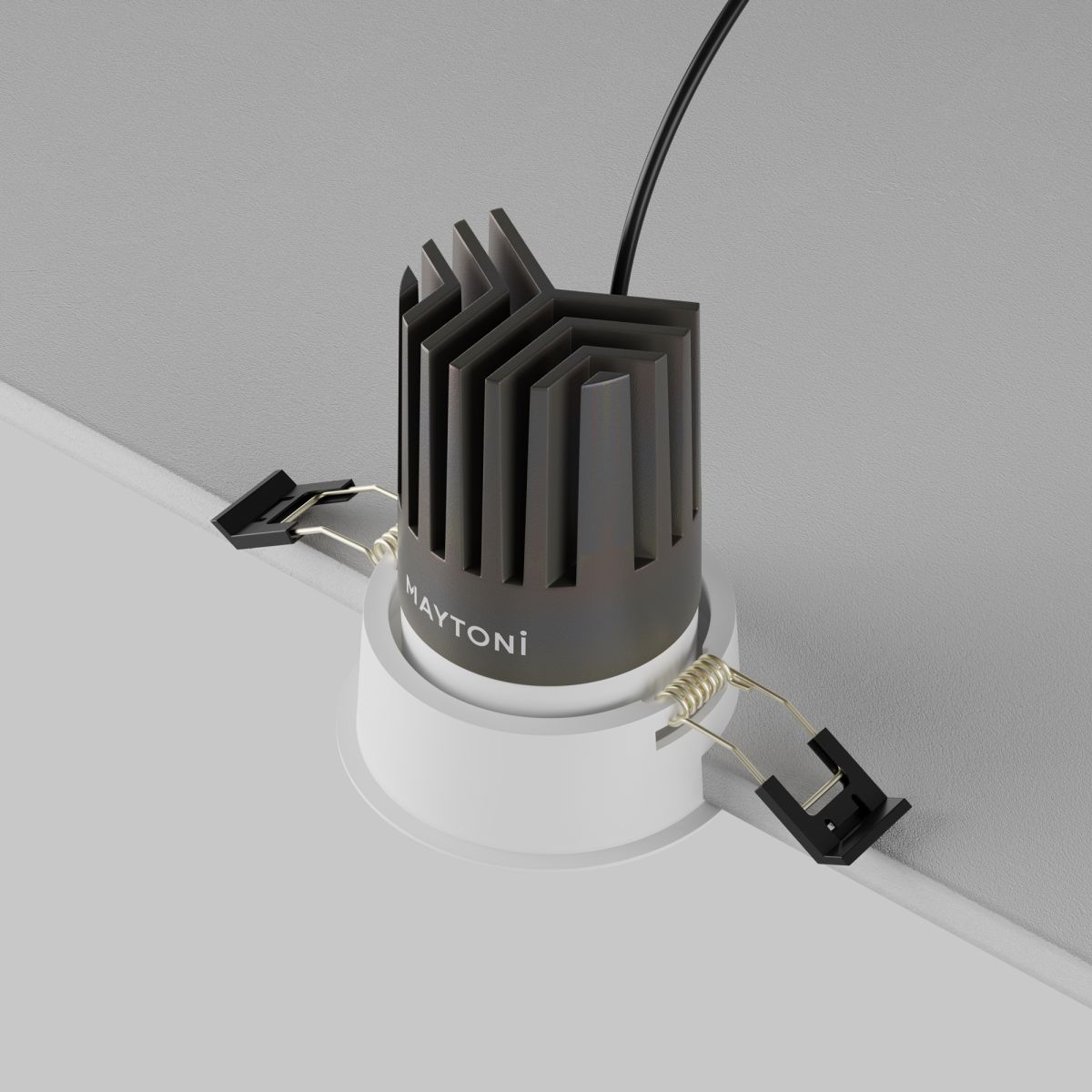 встраиваемый светильник maytoni technical dip dl117-15w-3k-w