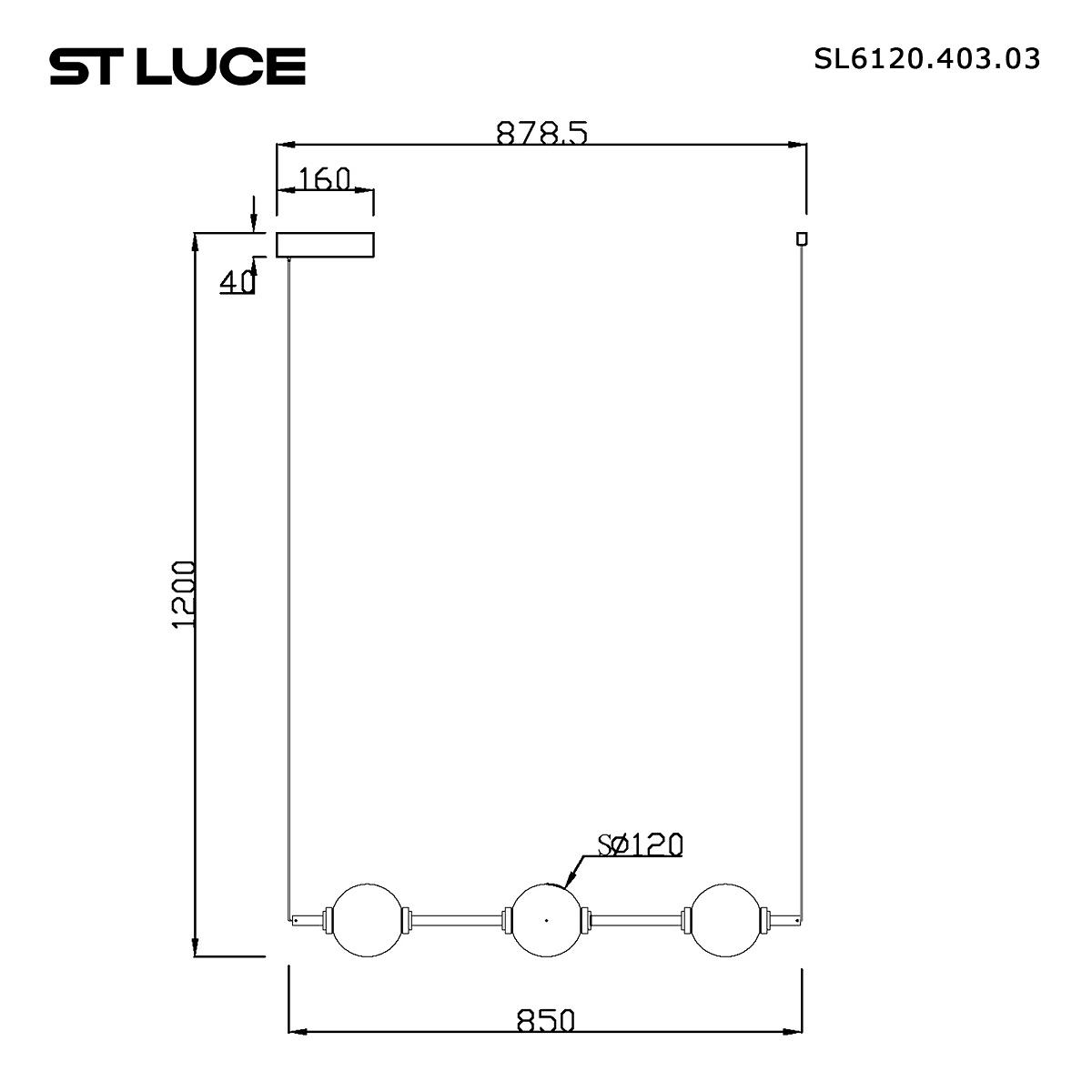 подвесной светодиодный светильник st luce peek sl6120.403.03