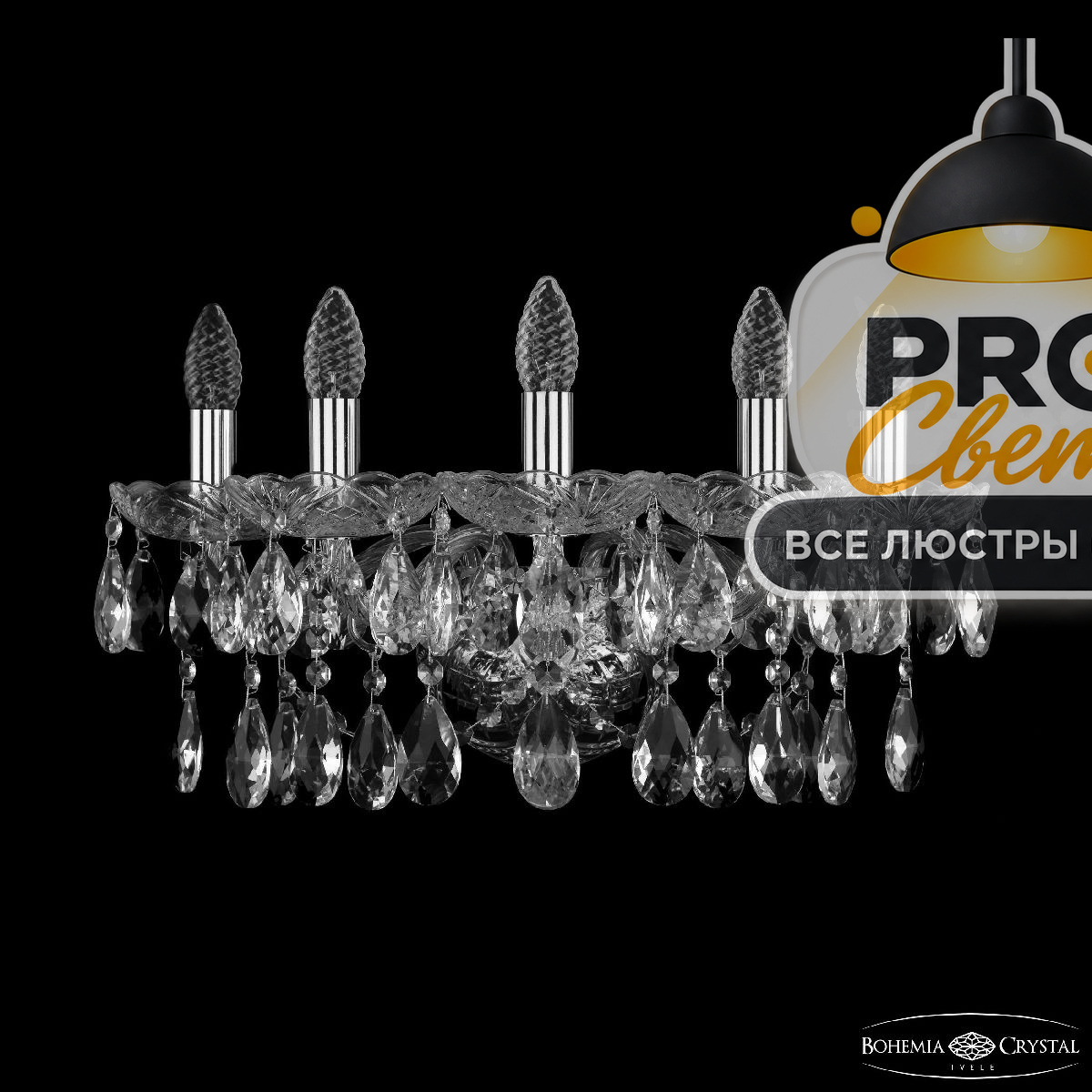 бра bohemia ivele crystal 1413b/5/165/xl ni