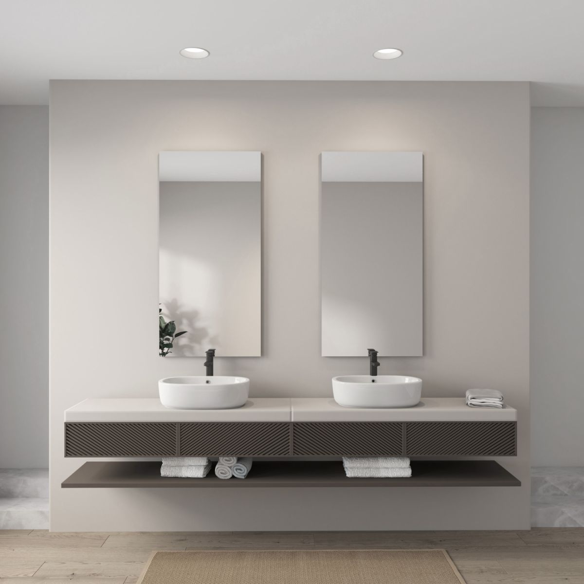 точечный встраиваемый влагозащищенный светильник denkirs trim dk2452-wh