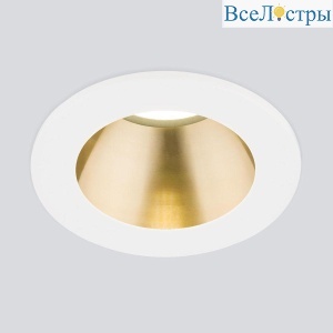 Встраиваемый светодиодный светильник Elektrostandard 25023/Led 7W 4200K WH/SB белый/бронза 4690389177248