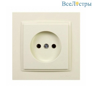 Розетка 2К Mono Electric Despina 16A 250V винтовое подключение крем 102-170022-116
