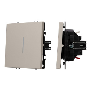 Выключатель проходной 1 кл подсветка софт-тач кашемир Arlight SWT-MKP1-SFPL-L-CA (250V, 10A) 059430(1)