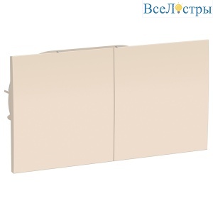 Розетка с/з двойная, со шторками, с крышкой, 16А, в сборе Systeme Electric AtlasDesign ATN000228