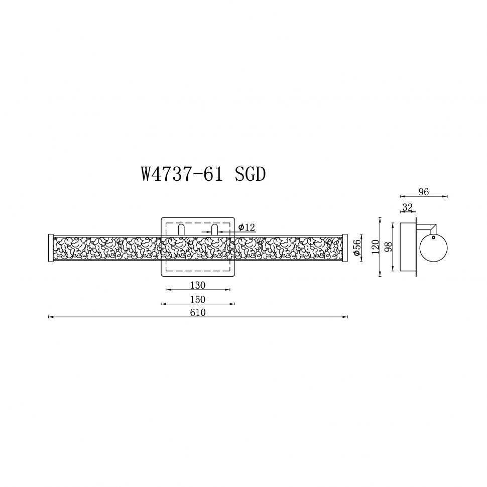 настенный светильник iledex look w4737-61 sgd