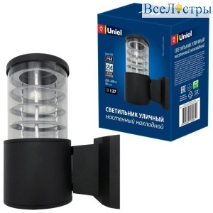 Уличный настенный светильник (UL-00006809) Uniel UUL-S11A 60W/E27 IP65 Black