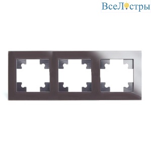 Рамка 3-постовая Stekker Катрин шоколад GFR00-7003-04 39537
