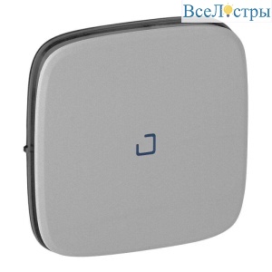Лицевая панель Legrand Valena Allure выключателя одноклавишного с подсветкой алюминий 755087