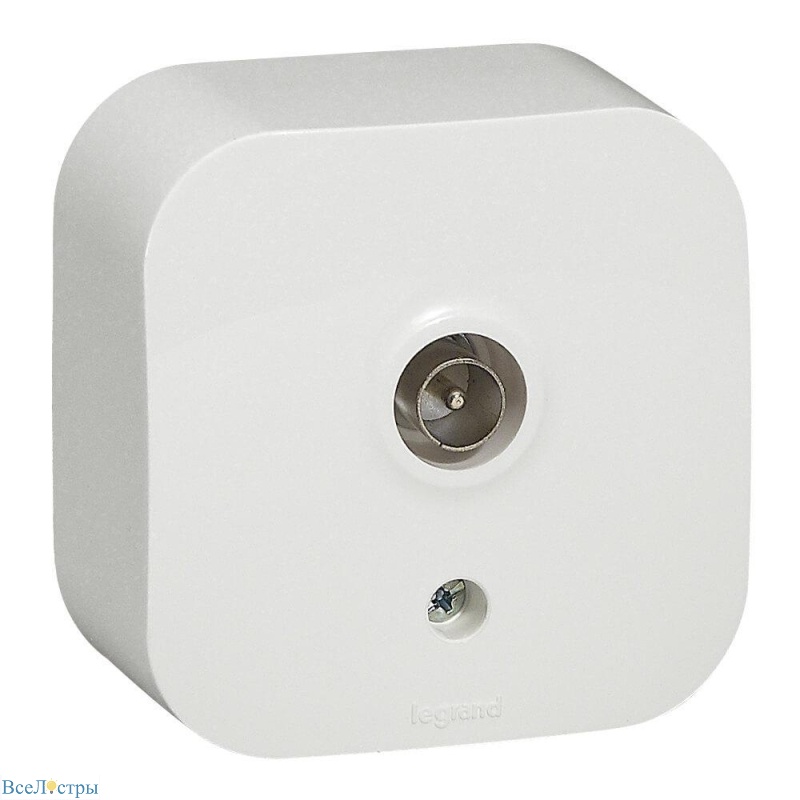 розетка tv legrand quteo белая 782215