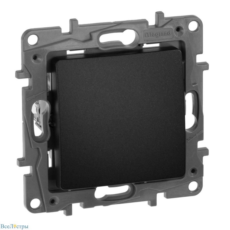переключатель одноклавишный промежуточный legrand etika 10a 250v антрацит 672609