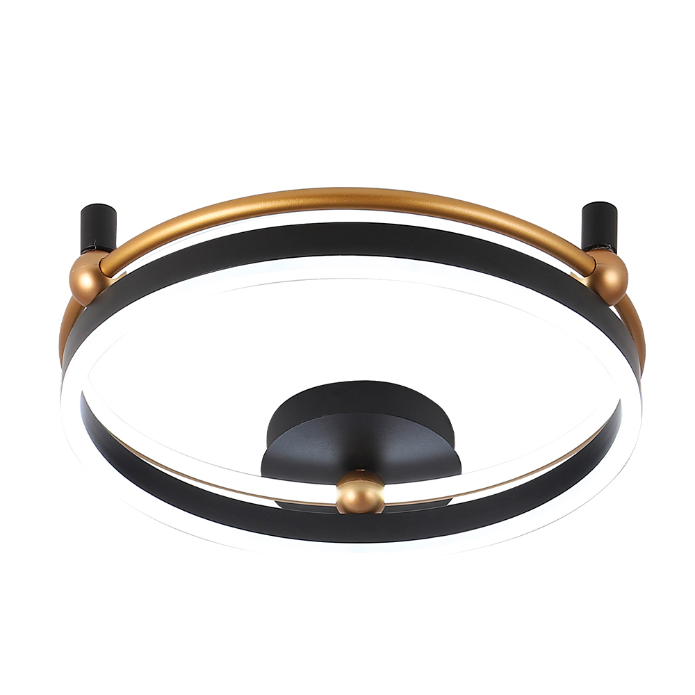потолочный светильник crystal lux fernando pl48w led black/gold