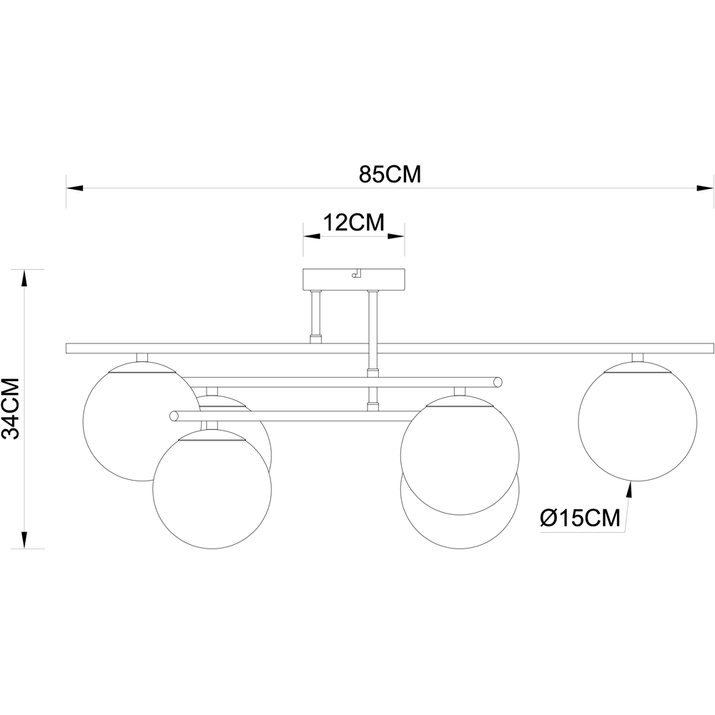 потолочная люстра arte lamp alcor a2224pl-6bk