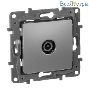 Розетка TV оконечная Legrand Etika алюминий 672465