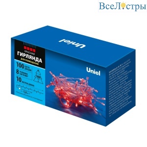 Гирлянда Uniel ULD-S1000-100/DTA RED IP20