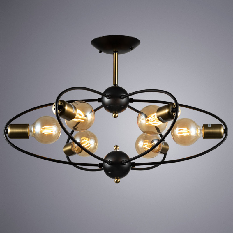 люстра на штанге arte lamp a1963pl-6bk