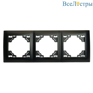 Рамка 3-постовая Stekker Эрна Элегант черный PFR00-9013-03 49663
