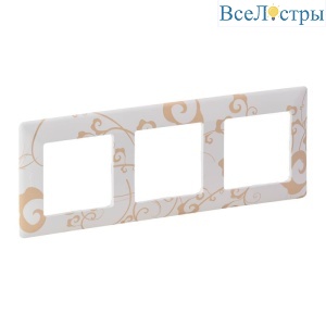 Рамка 3-постовая Legrand Valena Life Ампир белый 754103