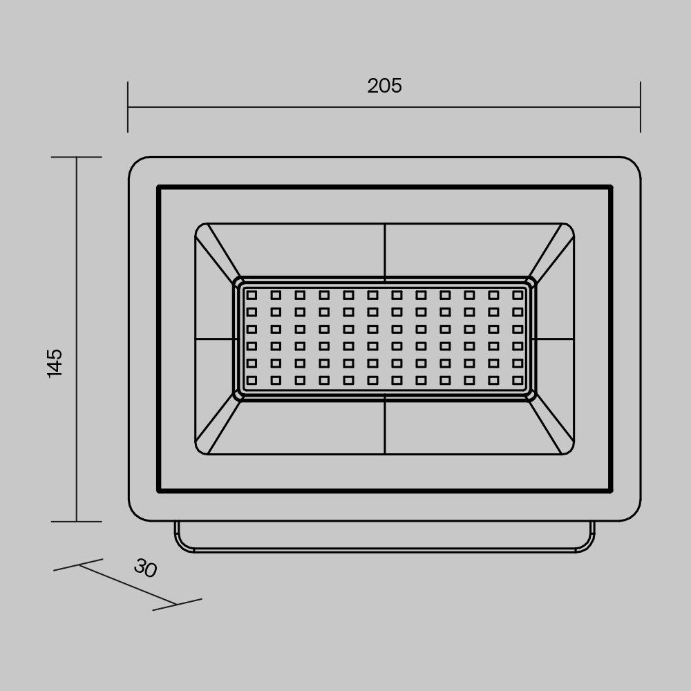 прожектор светодиодный maytoni flood 50w 4000k fl001-l50b4k