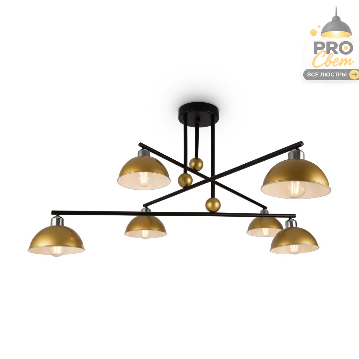 потолочная люстра freya cross fr4007pl-06b