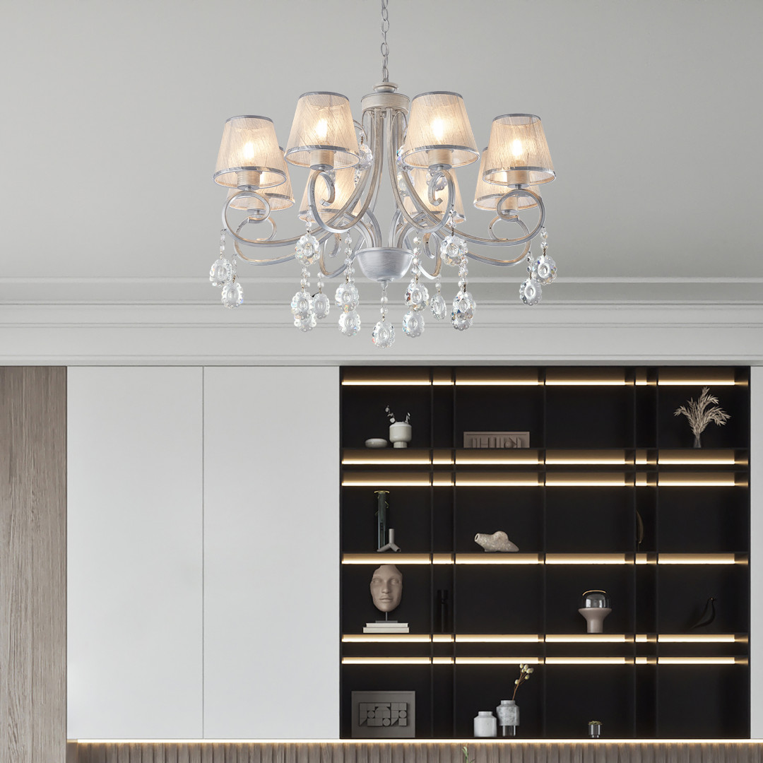 потолочная люстра arte milano amalfi 337146/8 wt+sl