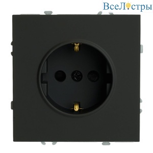 Розетка 1-местная с/з с защитной шторкой Stekker Эмили RST16-5110-05ZK 50251