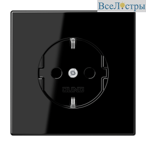 Розетка 2K+З со шторками Jung LS1520KISW