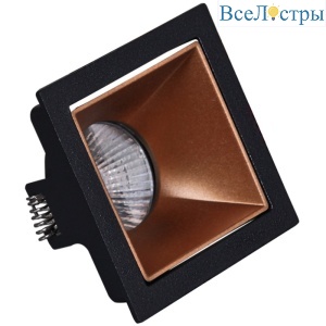 Встраиваемый светильник Reluce 16086-9.0-001PT MR16 BK+ROSE GD