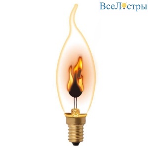 Лампа накаливания Uniel E14 3W золотистая IL-N-CW35-3/RED-FLAME/E14/CL UL-00002982