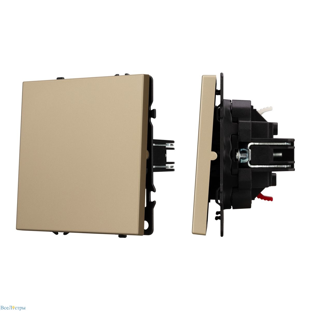 механизм звонкового выключателя arlight swt-nobe-mkr1-sfpl-gd (230v, 10a) (золотой песок) 054271(1)