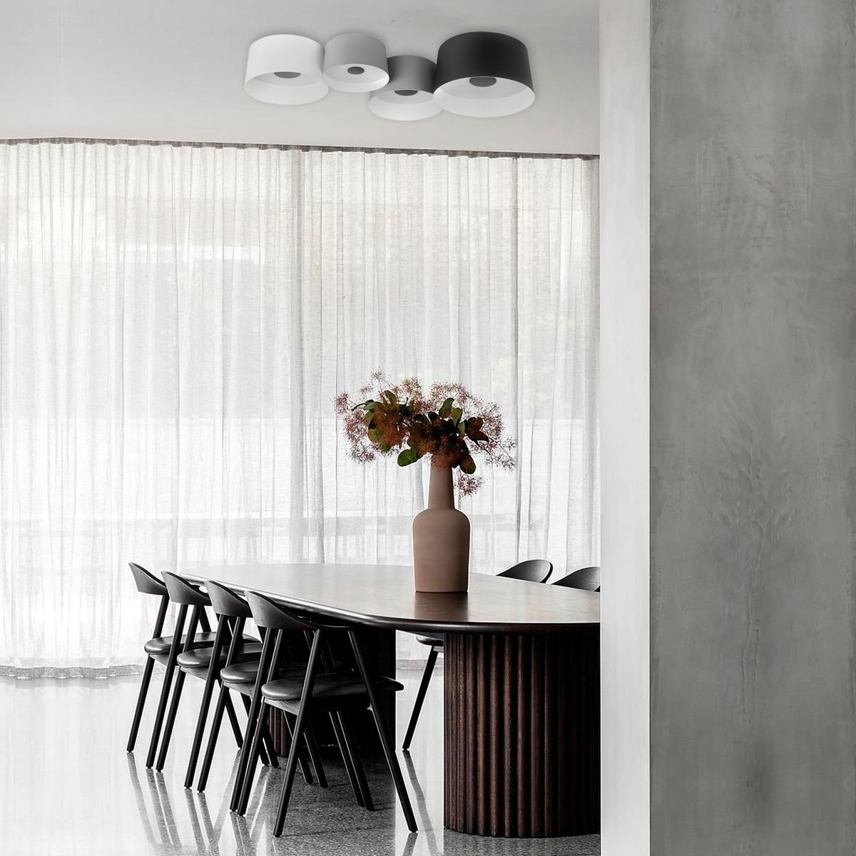 потолочный светодиодный светильник loft it duo 10360m grey
