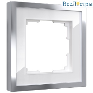 Рамка на 1 пост Werkel Baguette белый-серебро 4690389185724 W0012850 a060227