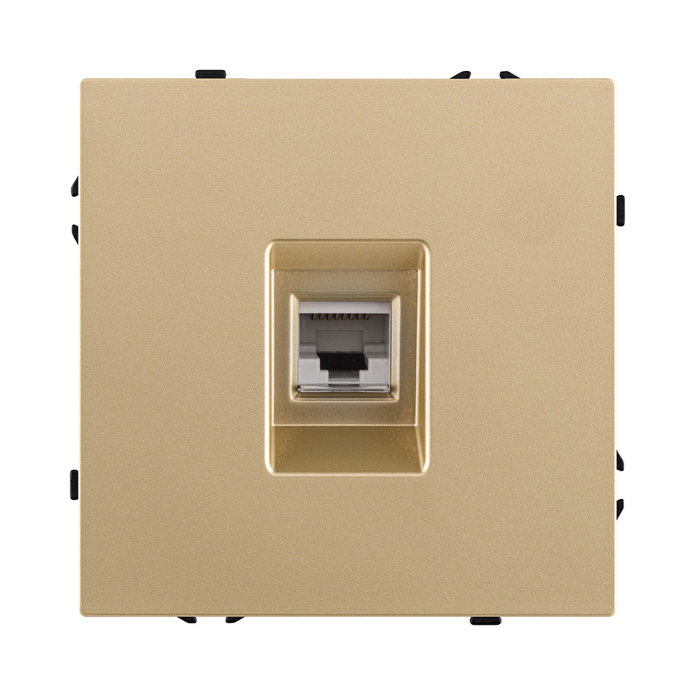 розетка ethernet rj45 cat.6, золотой kollinger eclipse ec-017gd