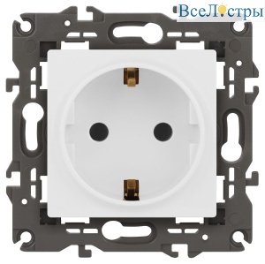 Розетка 2P+E Schuko Эра Elegance 14-2101-01М Б0065800