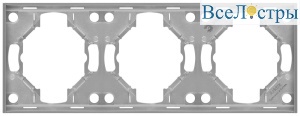 Рамка для розеток и выключателей Эра Arktik 16-5003-03 на 3 поста алюминий Б0070566