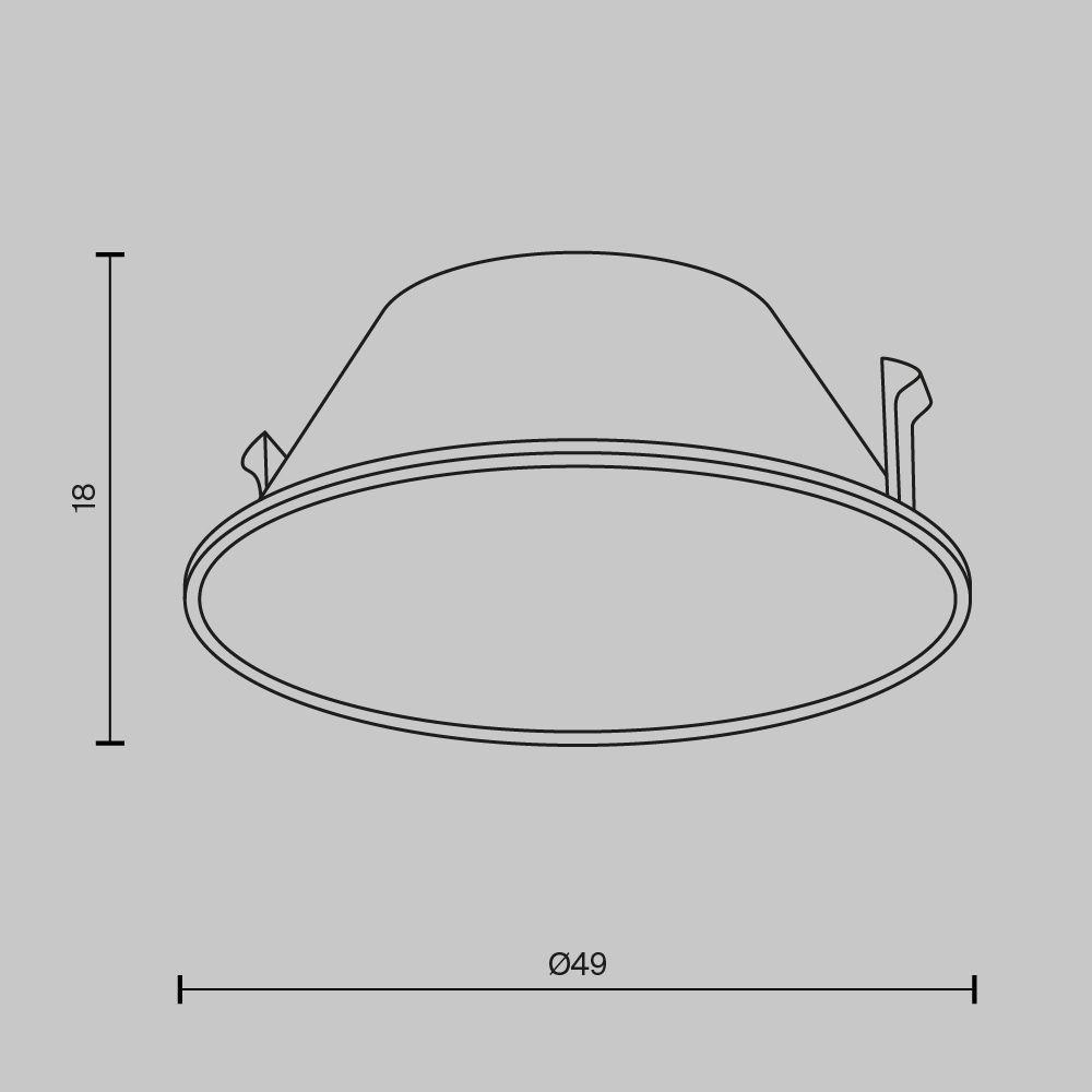 декоративная рамка-отражатель maytoni technical wise ring057-7-mg