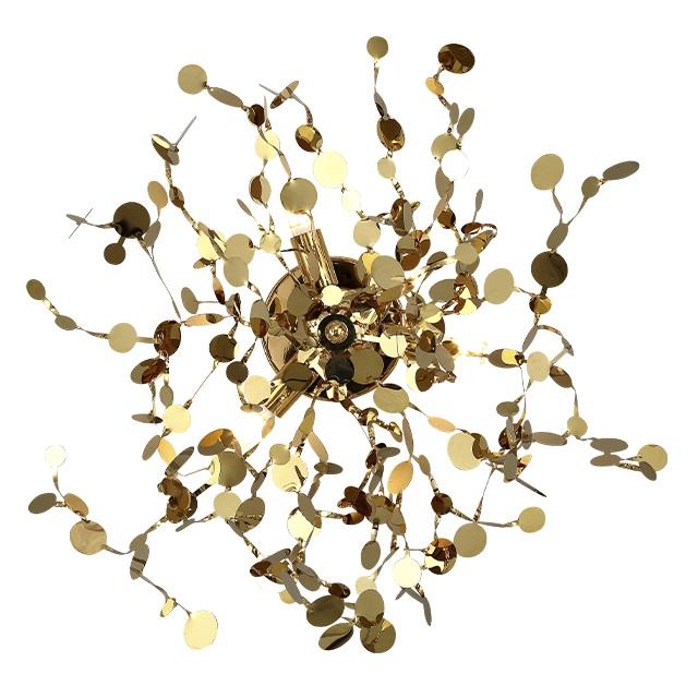 бра crystal lux garden ap-pl3 d400 gold