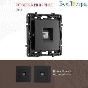 Розетка RJ45 Arte Milano 217.45-1.black