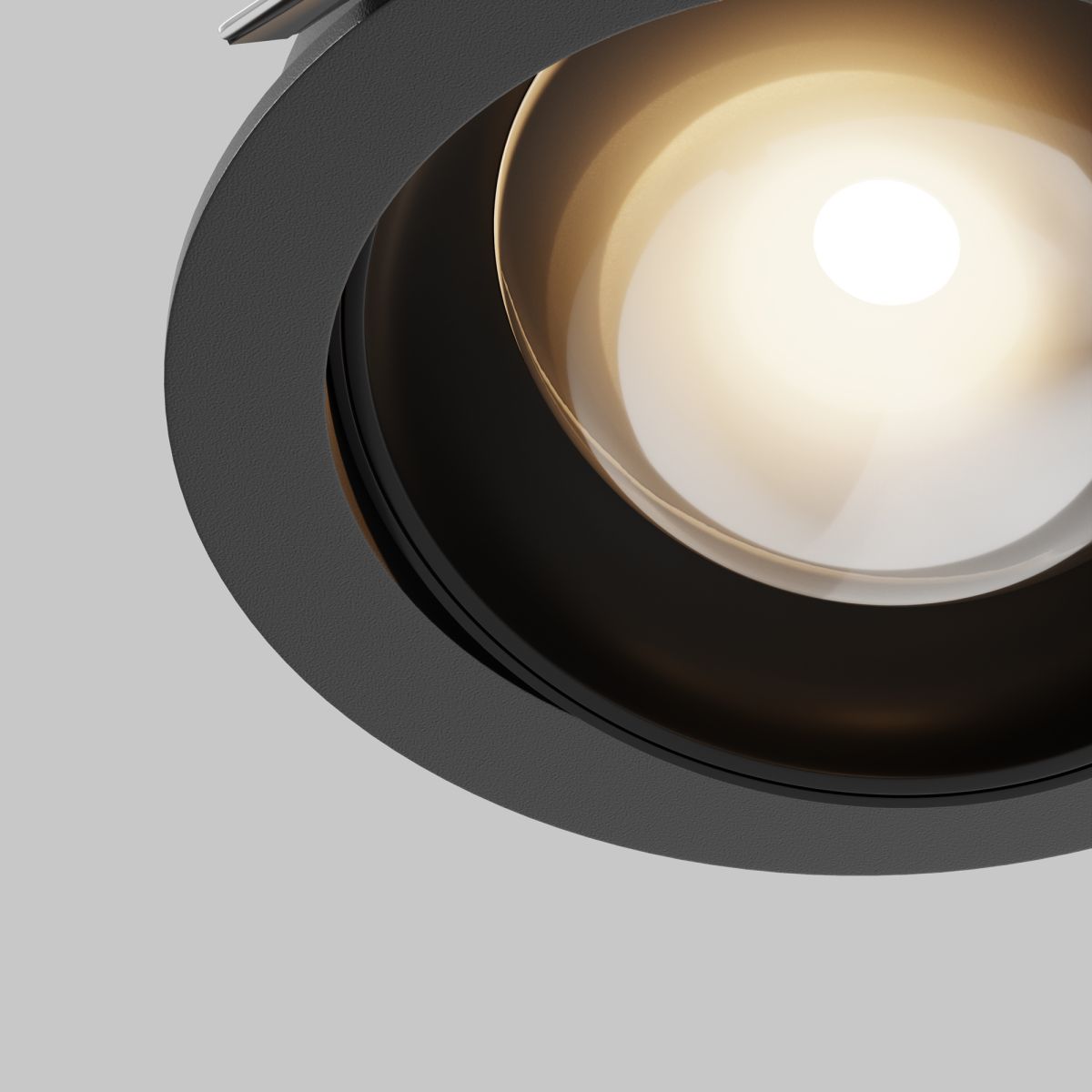 встраиваемый светильник maytoni lens dl105-12w3k-b