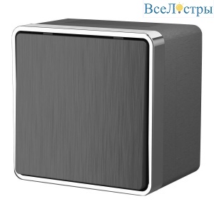 Выключатель одноклавишный влагозащищенный Werkel Gallant графит рифленый W5010204 4690389164019