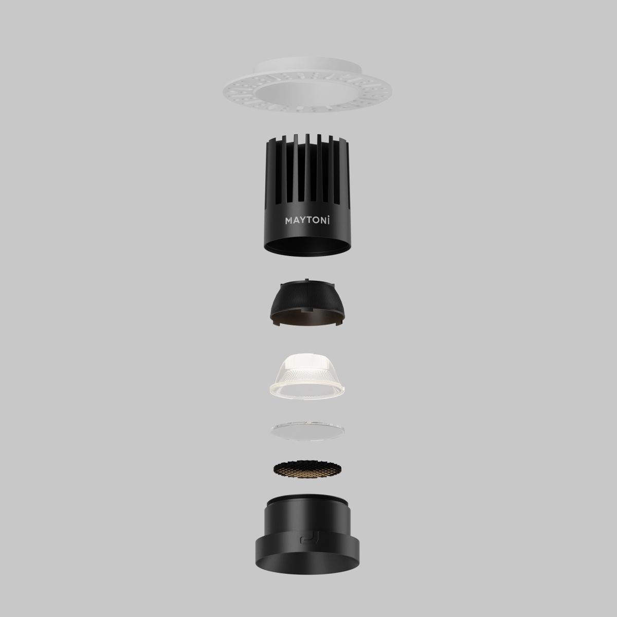 встраиваемый светильник maytoni dip dl121-15w-4k-trs-b