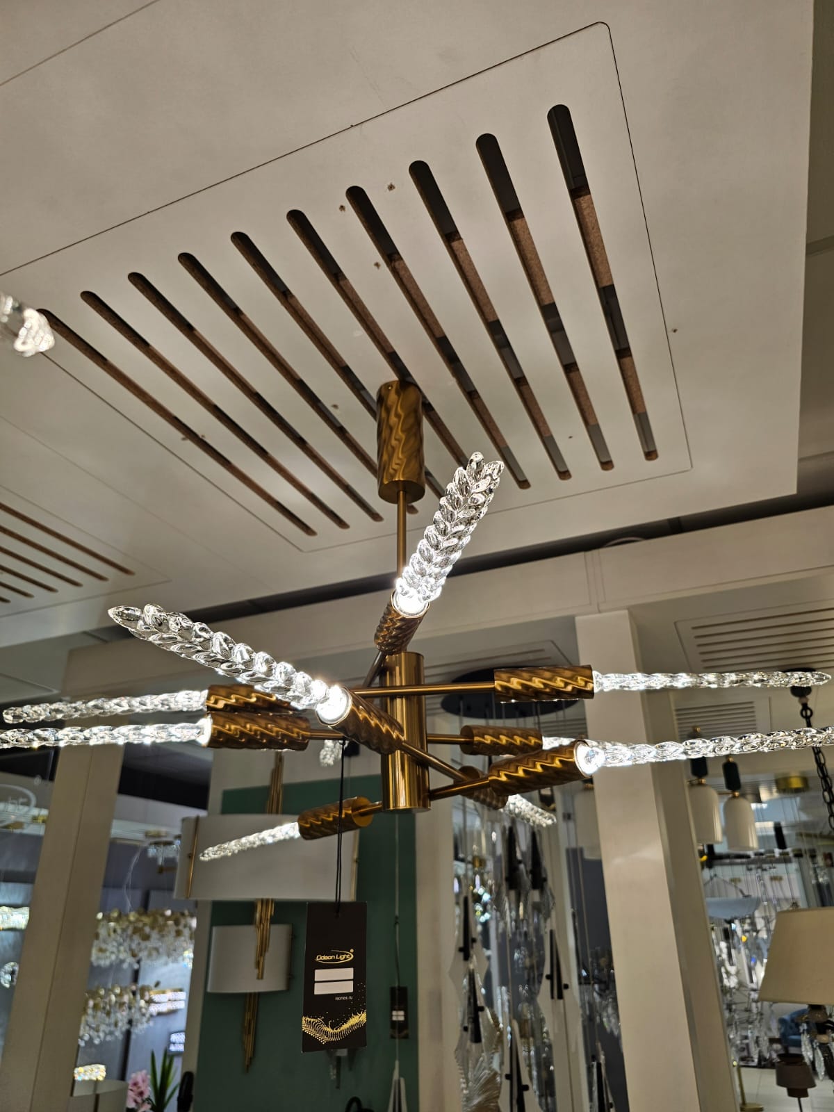 люстра на штанге odeon light l-vision kolos 5449/28l