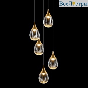 Каскадная люстра Delight Collection Stilla MD24001004-5A gold/clear