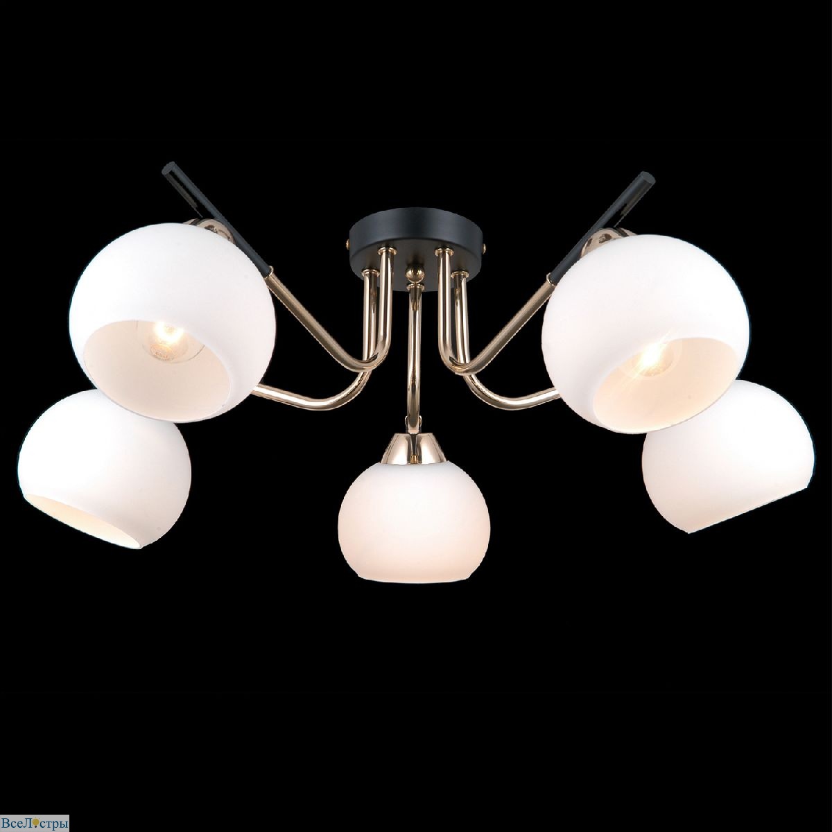 потолочная люстра illumico il0713-5csq-24 bk fgd libra