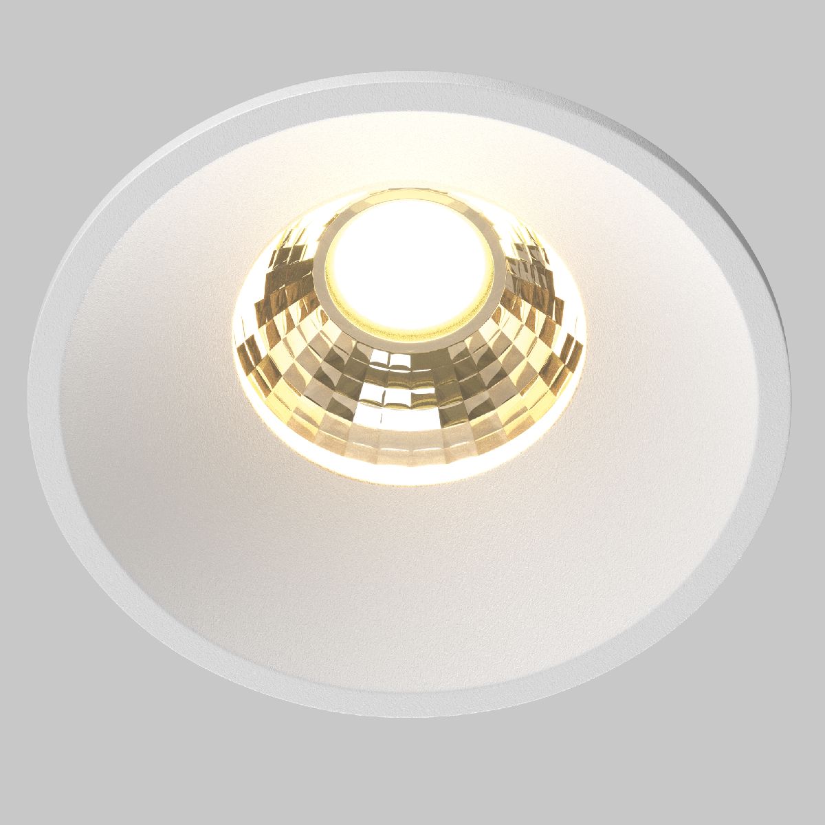 встраиваемый светильник maytoni round dl058-7w2.7k-w