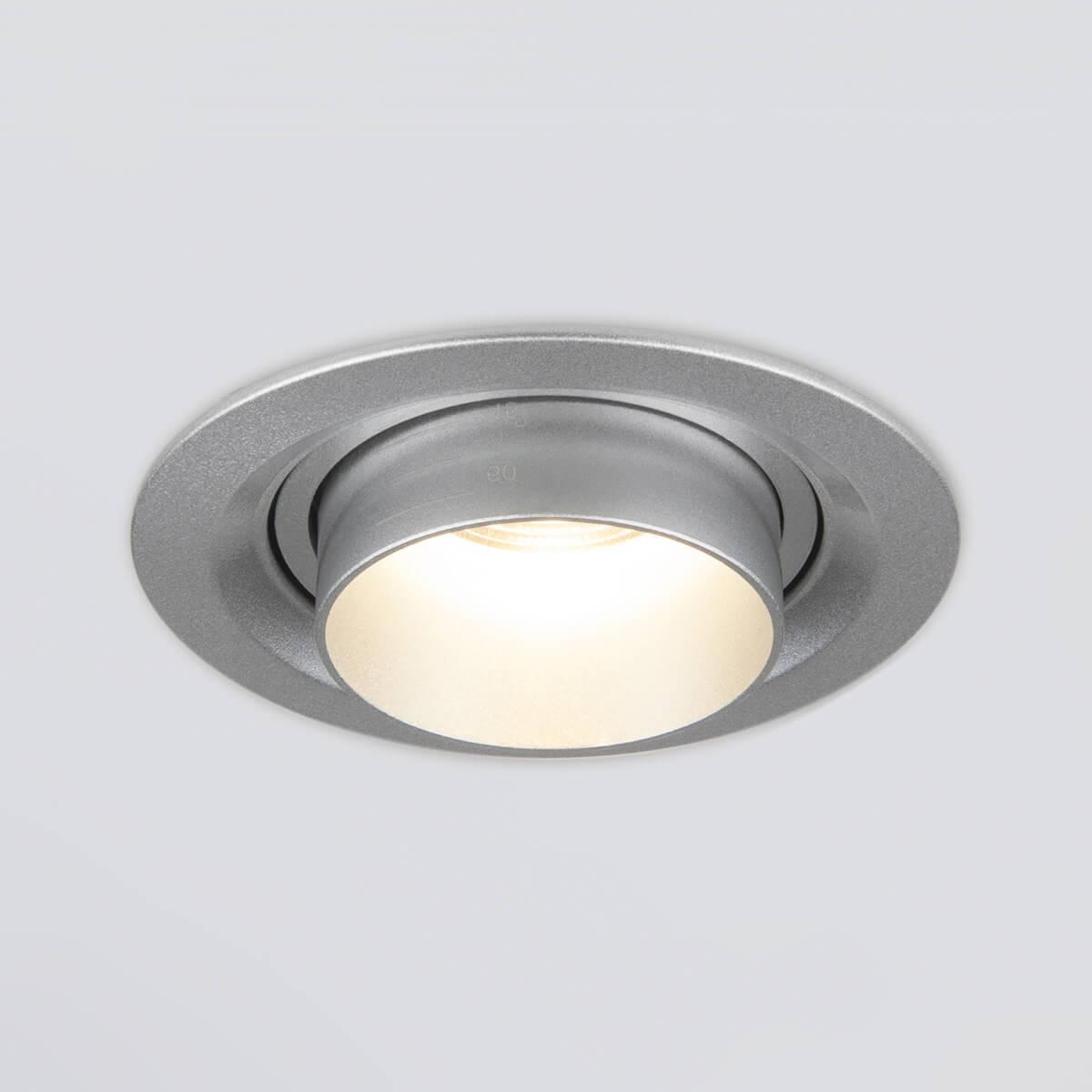 встраиваемый светодиодный светильник elektrostandard 9920 led 15w 4200k серебро 4690389162909