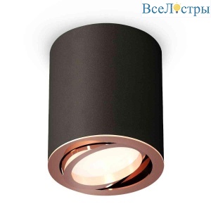 Комплект накладного светильника Ambrella light Techno Spot XS7422004 SBK/PPG черный песок/золото розовое полированное (C7422, N7005)